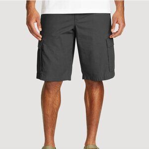 NWT Eddie Bauer Men's Timberline 2.0 Ripstop Dark Gray Cargo Hiking Shorts sz 30